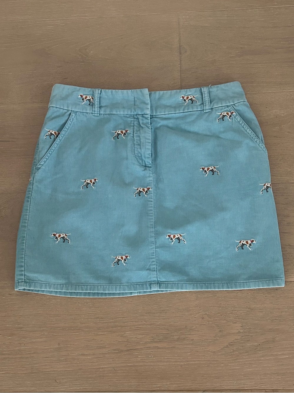 J. Crew Vintage Mini Skirt Dog Embroidery